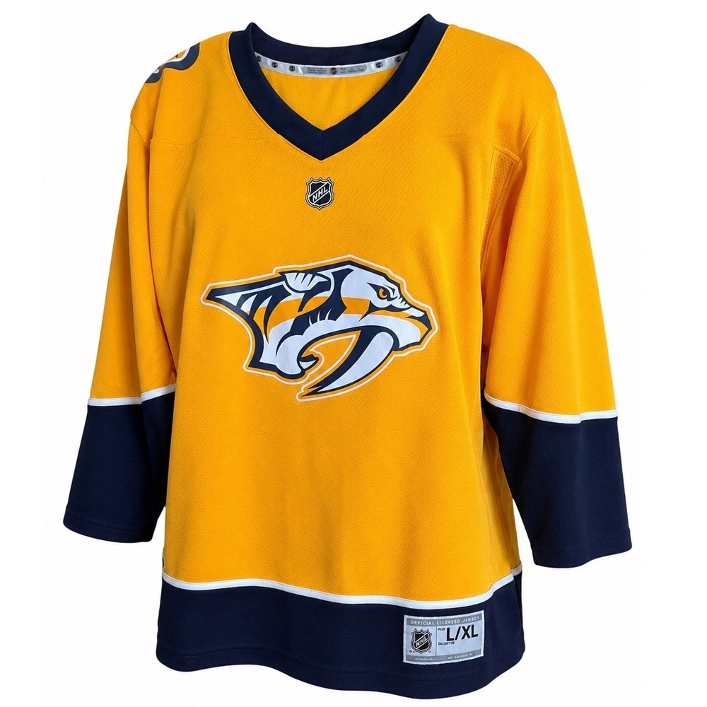 Nashville Predators NHL Gold Hockey Jersey Youth L/XL Fits Women’s S/M